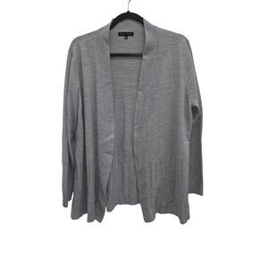 Napa Valley Womens Gray Open Front Cardigan Sweater 1X Lightweight 4270